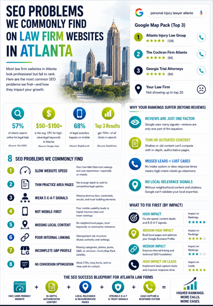 SEO problems we commonly find on law firms